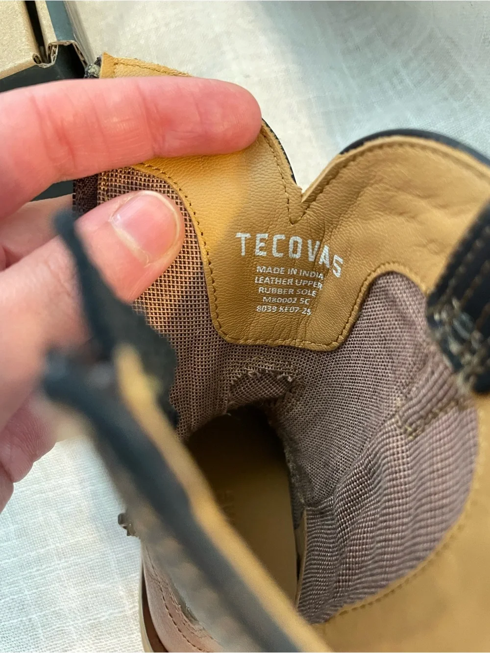 BRAND NEW Teccovas The Doc Toddler Boy's Size 5C B Tan Goat Cowboy Boot